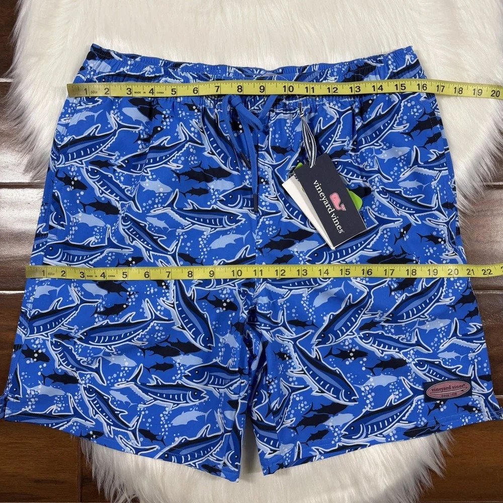 Vineyard Vines Men's Size Small Tide Blue Fishing Printed 7